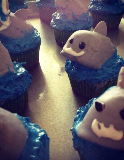 shark cupcakes